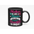 thumbnail image 1 of Mother Is Like a Flower, Each One Is Beautiful & Unique, Mother's Day or Birthday, Black 11oz Ceramic Mug, 1 of 5