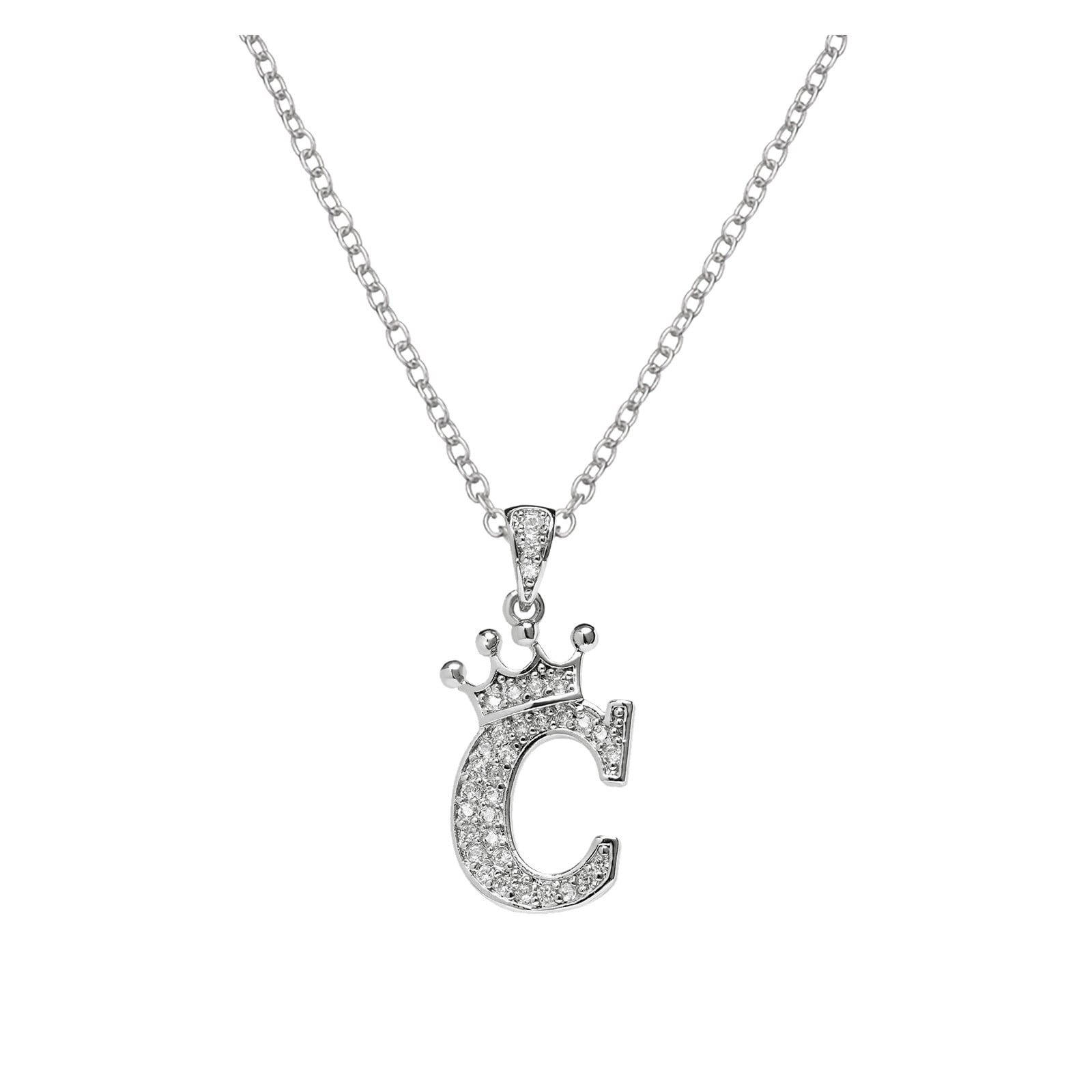 Mother Jewelry,26 English Letters Full Diamond Pendant Necklace Women ...