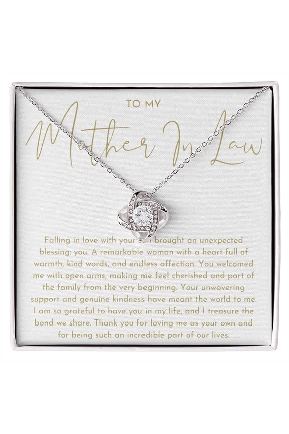 Mother In Law Falling In Love With Your Son Heartfelt Necklace A Meaningful Necklace Perfect For Anniversaries Birthdays Valentine Version 531, Gold Love Knot Necklace