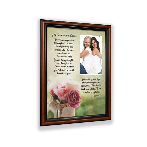 Mother In Law Gifts from Daughter In Law, Mother of the Groom Gifts from Bride, Birthday Gifts for Mother in Law, Gifts for In laws, Future Mother-In-Law Framed Poem, 5002W