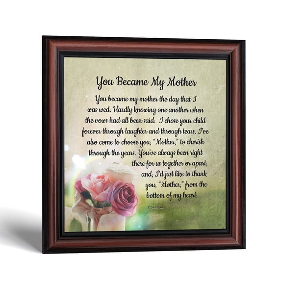 Mother In Law Wedding Frame, Thoughtful Gift From New Daughter