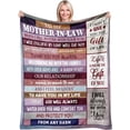 thumbnail image 1 of Mother in Law Gifts, Mother in Law Birthday Gifts, Gift for Mother in Law Blanket, Mother in Law Gift from Daughter in Law, Mother in Law Gifts for Christmas Wedding Throw Blanket 50"x60", 1 of 6