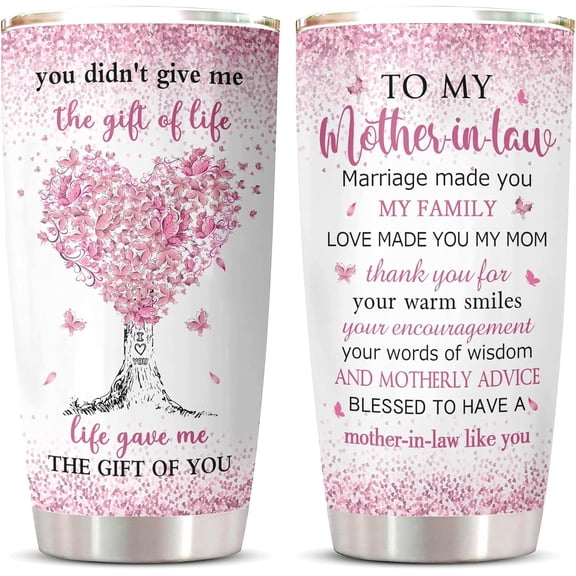 Mother in Law Gifts Tumbler 1PC, Gifts for Mother in Law, Mother in Law Gifts from Daughter in Law, Mother in Law Wedding Motherās Day Birthday Gifts, Mother-in-Law Gift Ideas Coffee Cup 20oz