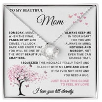 To My Mother In Law Necklace From Daughter With Message Card To Mom Birthday Wedding Mother'S Day Christmas Mother Of The Bride Groom Gift, Necklaces with Meaningful Messages Card Inside