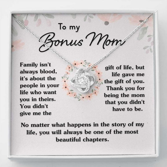 To My Mother In Law Necklace From Daughter With Message Card To Mom Birthday Wedding Mother'S Day Christmas Mother Of The Bride Groom Gift, Necklaces with Meaningful Messages Card Inside