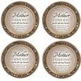 thumbnail image 1 of Mother Love Amber Gold 4.5 x 4.5 Resin Polymer Jeweled Coaster Set of 4, 1 of 1