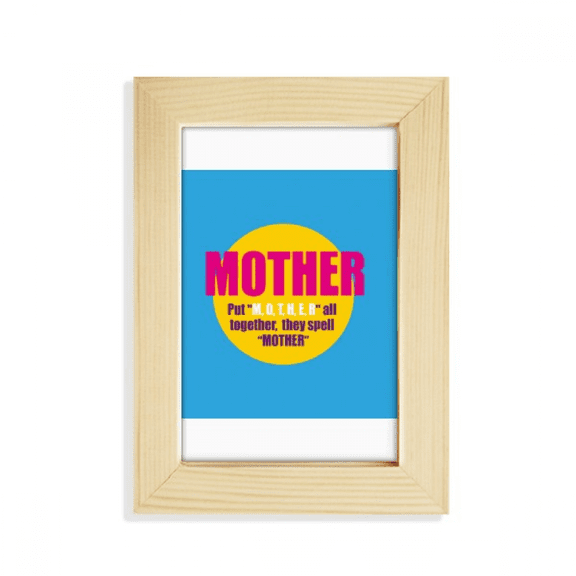 Mother Love Word Spelling Desktop Display Photo Frame Picture Art Painting 5x7 inch