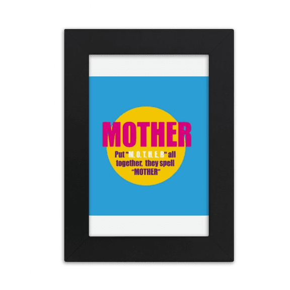 Mother Love Word Spelling Desktop Photo Frame Picture Display Art Painting Exhibit