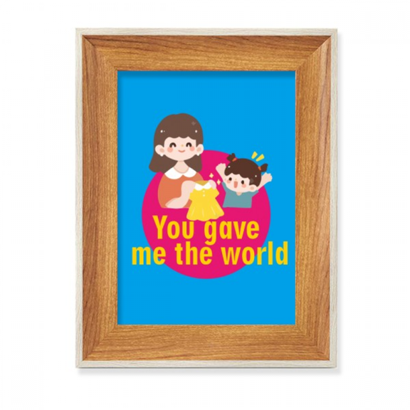 Mother Loves Life World Desktop Wooden Photo Frame Display Picture Art Painting Multiple Sets