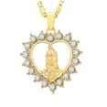 thumbnail image 1 of Mother Mary Anti-Tarnish Pendant Necklace Set with Handset Crystals Jewelry J-55-MM2, 1 of 2