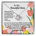 thumbnail image 1 of To My Mother Mother Day Birthday For Mom Special Necklace, A Meaningful Necklace Perfect For Anniversaries, Birthdays, Valentine V7008, White Love Knot Necklace, 1 of 6