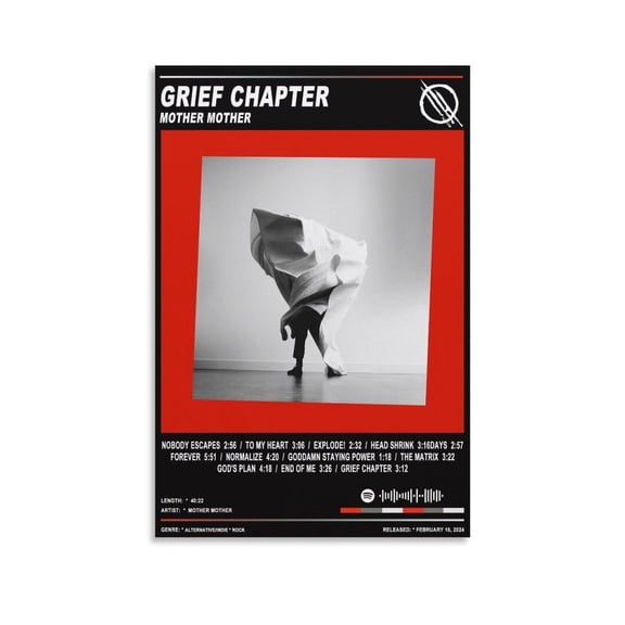 Mother Mother - Grief Chapter Music Cover Canvas Poster Wall Decorative Art Painting Living Room Bedroom Decoration Gift