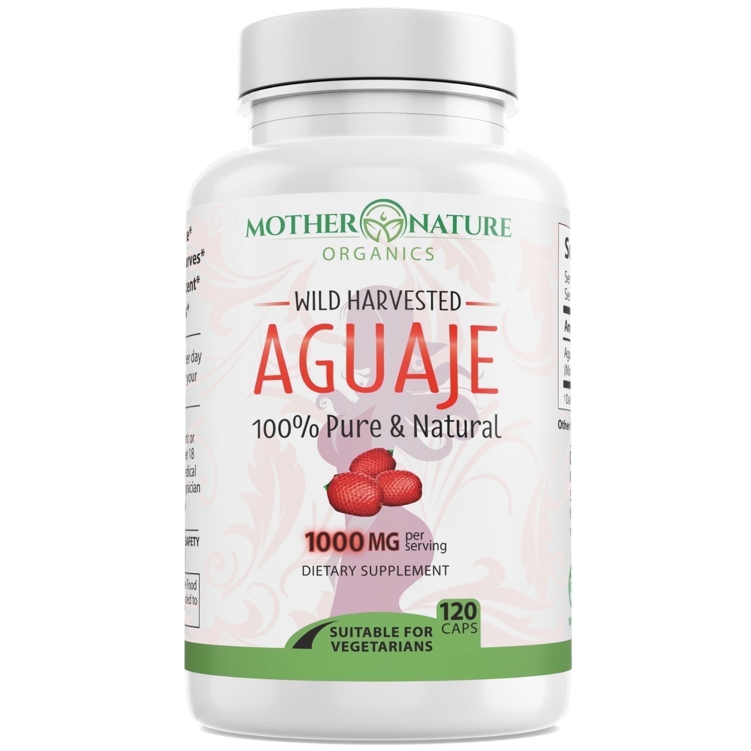 Mother Nature Aguaje Capsules for Women Wellness, 120ct, Natural & Sustainably Sourced