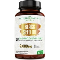 Mother Nature Organics, Black Seed Oil Capsules, 2000mg, 60ct