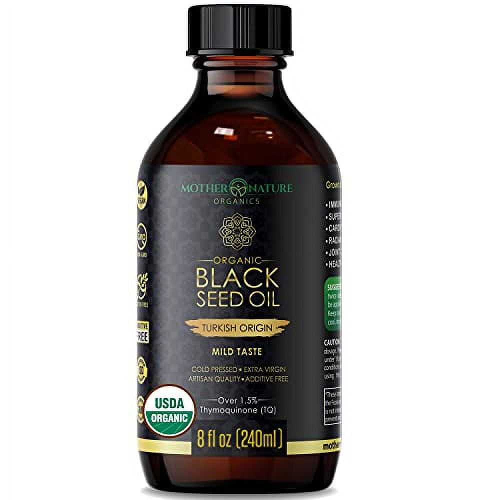 Mother Nature Organics Black Seed Oil Organic ColdPressed Cumin