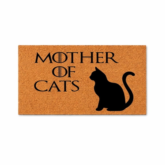 Mother Of Cats Doormat, Funny Welcome Mat, Coir Front Door Mat, Cat Mom Gift, Housewarming Present, New Home Decor 4305 (16x24 inches) 4305