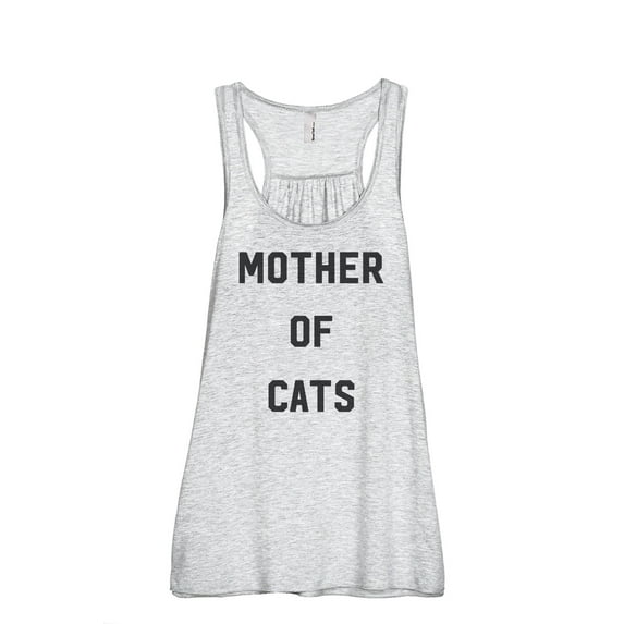 Mother Of Cats Women's Fashion Sleeveless Flowy Racerback Workout Yoga Tank Top Sport Grey Large