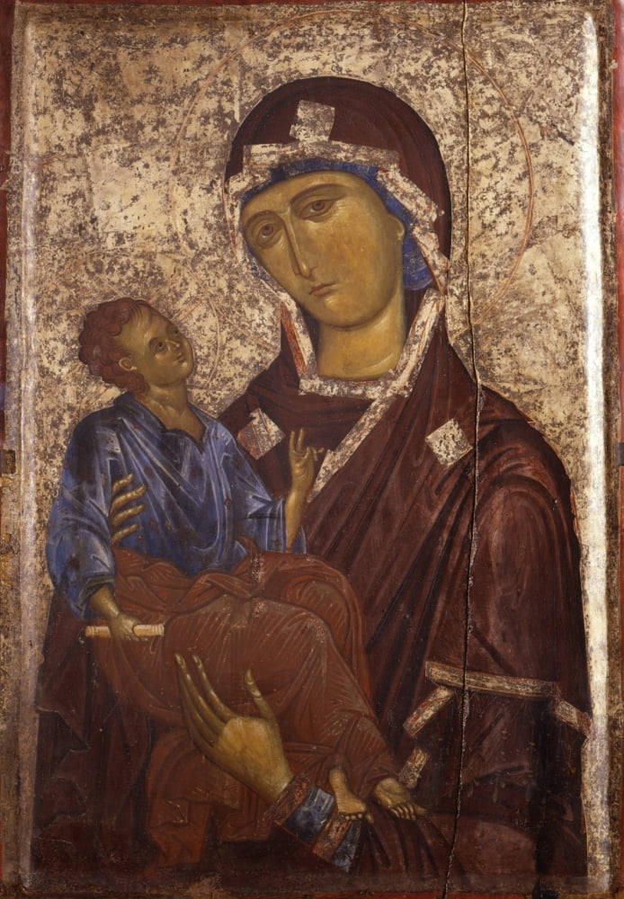 Mother Of God With Child Canvas Art - (18 x 24)