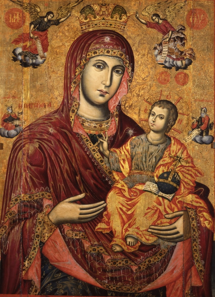 Mother Of God With Child Canvas Art - (18 x 24)