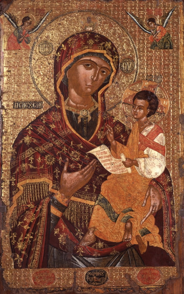 Mother Of God With Child Canvas Art - (24 x 36)