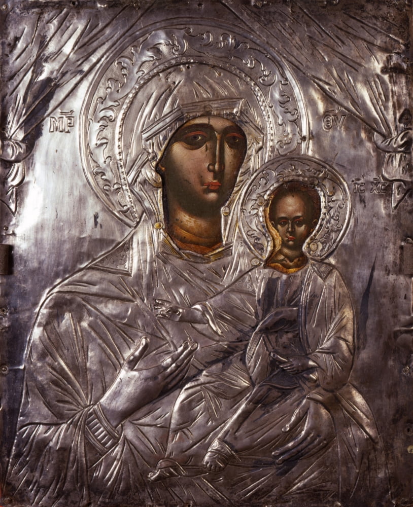Mother Of God With Child Canvas Art -  (24 x 36)