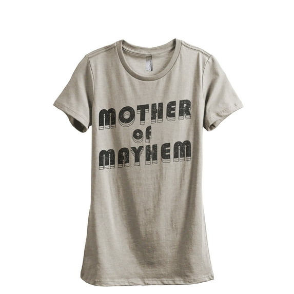 Mother Of Mayhem Women's Fashion Relaxed T-Shirt Tee Heather Tan Medium