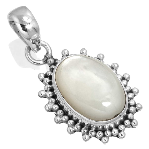 Mother Of Pearl Pendant 925 Sterling Silver Women Jewelry