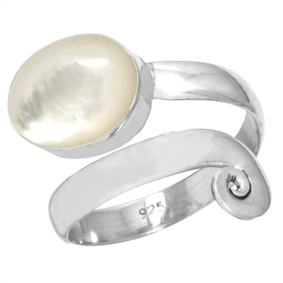 Mother Of Pearl Ring 925 Sterling Silver Handmade Jewelry