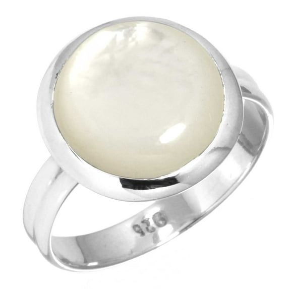 Mother Of Pearl Ring 925 Sterling Silver Handmade Jewelry