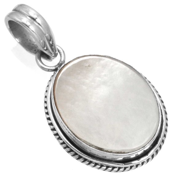 Mother Of Pearl Women Jewelry 925 Sterling Silver Pendant