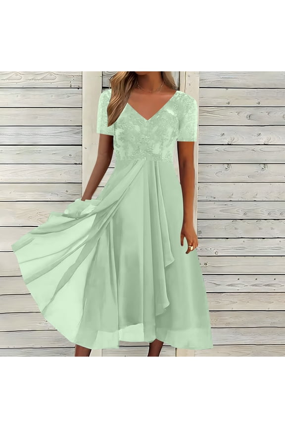 Mother Of The Bride Dresses Formal Dresses,Mother Of The Bride Dresses Plus Size Formal Dresses,Wedding Guest Dresses for Women Formal Evening Party Prom Gown Chiffon Short Sleeve A-Line 2025