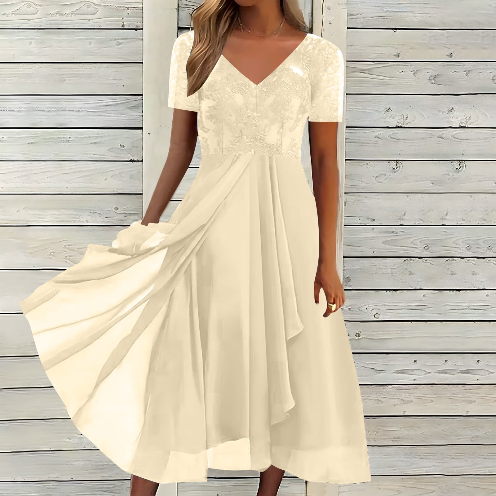 cream formal dress plus size Top Selling Wholesale Maxi Dresses for Evening Plus Size Chiffon Fashion main image 0