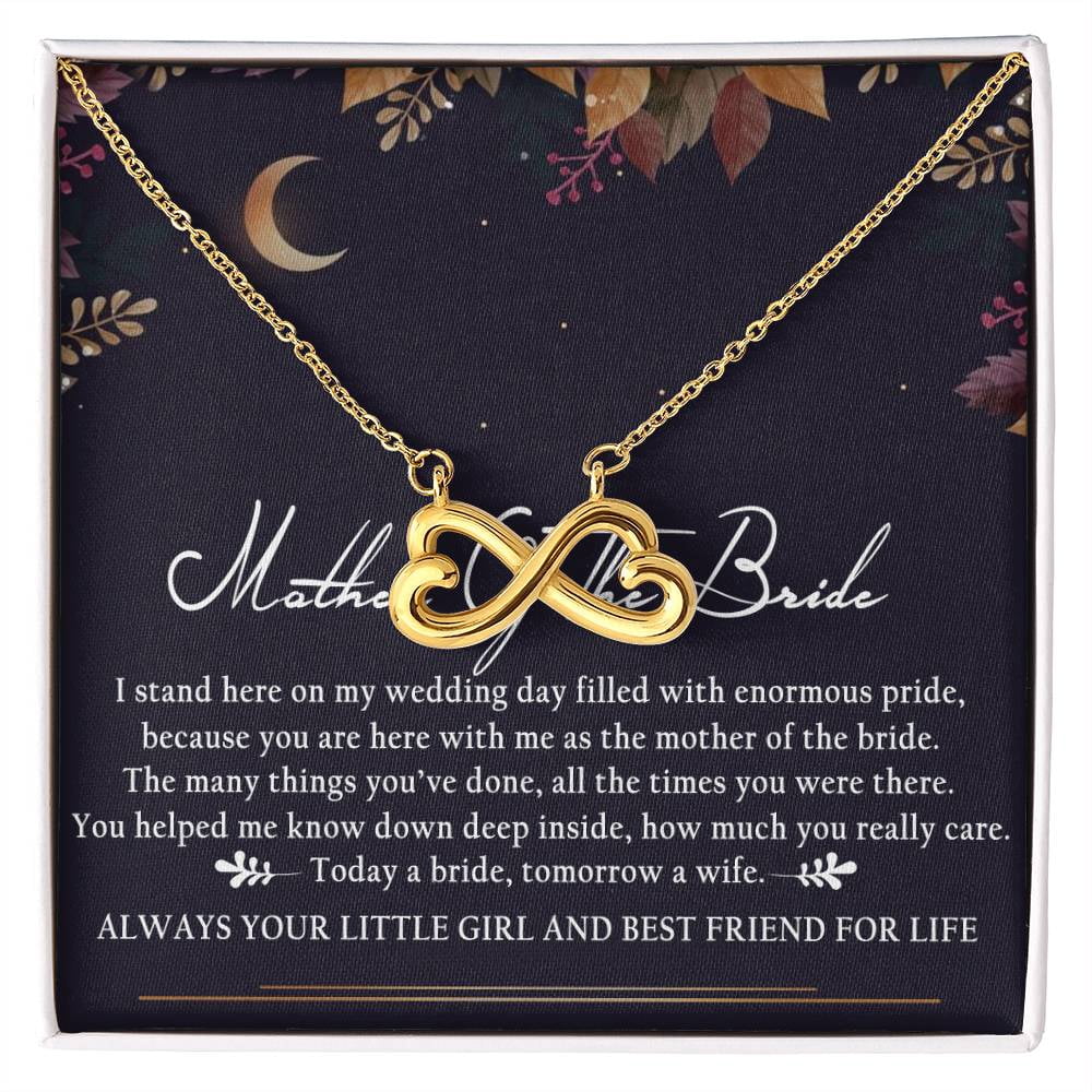 Mother Of The Bride Message Card, Endless Love Necklace, 14k White Gold ...