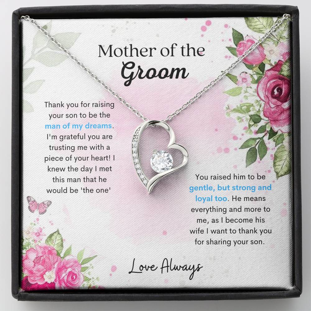 Mother Of The Groom - Thank You Forever Love Necklace, Mother Of Groom  Gift, Mother-In-Law Gift, Parents Of Groom, Gift For Mother, Gift From  Bride,