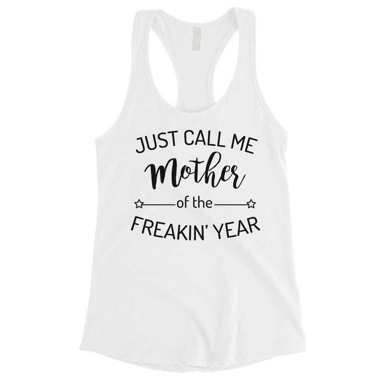 Mother Of The Year Womens White Tank Top Funny Workout Mom Gift