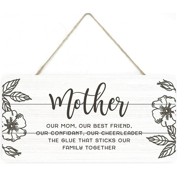 Mother Our Mom Our Best Friend Wooden Plank Sign 5x10