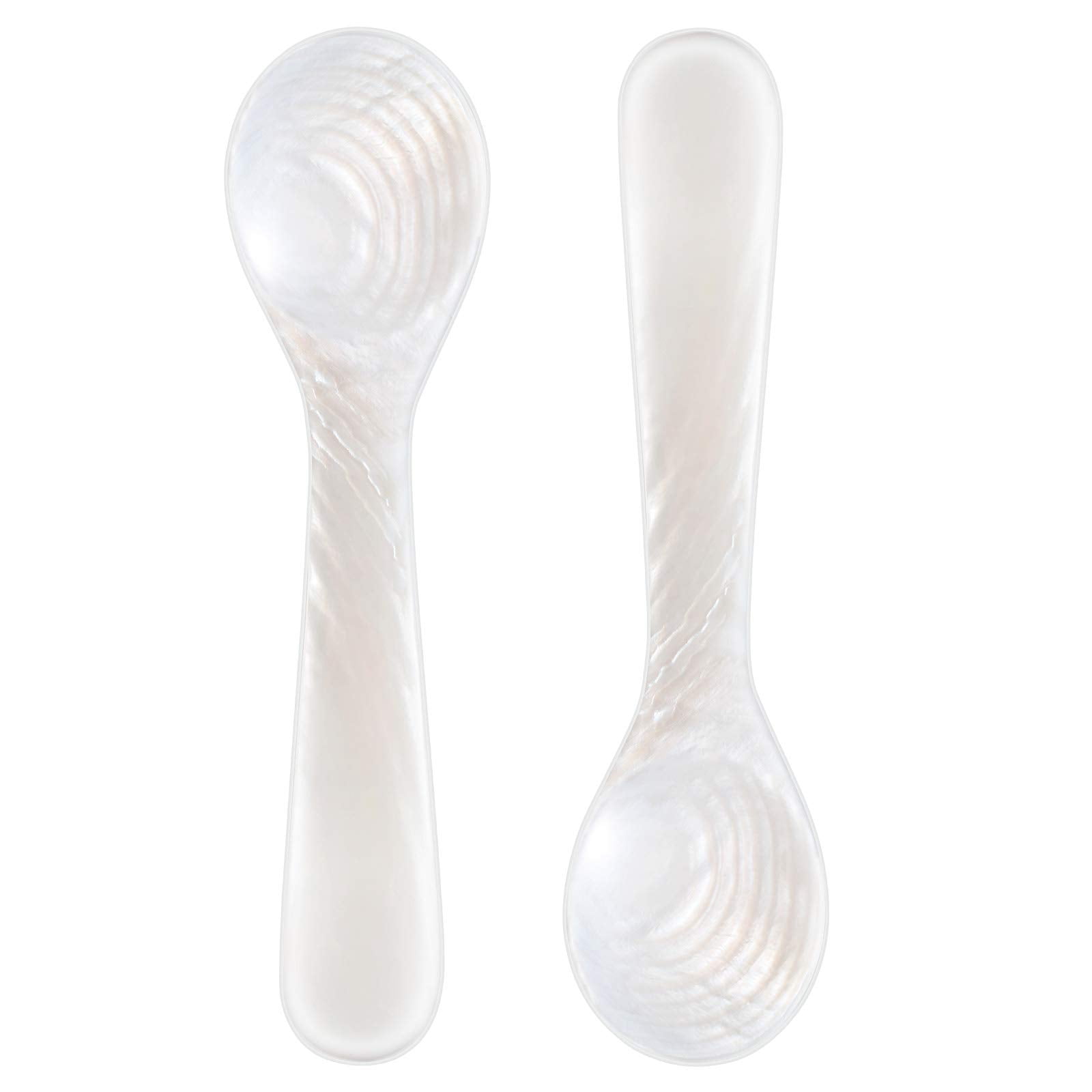 Yianyal Caviar Spoons - Mother Of Pearl Shell Spoons With Wood Handle For Serving Caviar, Eggs, Gourmet Foods-758816