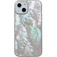 thumbnail image 1 of Mother of Pearl Glitter Phone Case for iPhone 13/14,Bling Shiny Real Seashell Pattern Slim Glossy Sleek Stylish Trendy Protective Shockproof Girls Women Cover(iPhone13/14 6.1",White), 1 of 9