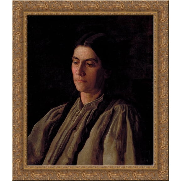 Mother (Portrait of Annie Williams Gandy) 24x20 Gold Ornate Wood Framed Canvas Art by Thomas Eakins