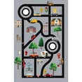 thumbnail image 1 of Mother Ruggers Town Square Machine Washable Colorful Kid's Rug, 1 of 4