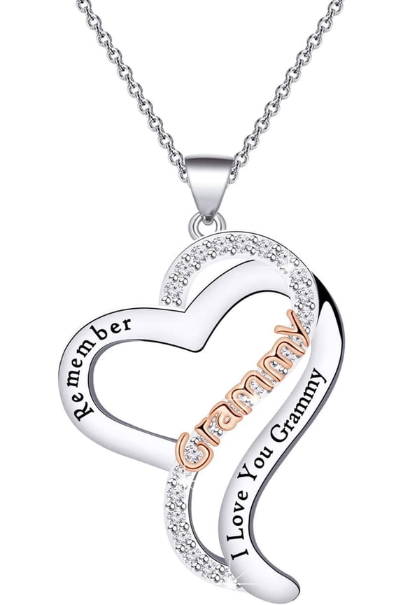 MotherS Day Gift Grandma Necklace Remember I Love You Granny/Grandma/Mimi/Nana/Nonna Infinity Love Heart Necklace[Z4726]