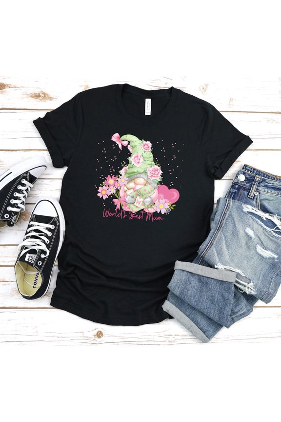 Mother'S Day Gnome Shirt, World'S Best Mom, Mum Shirt, Mama Shirt, Mommy Shirt For Mom For Her, Mothers Day Shirt, Mom Life Tee