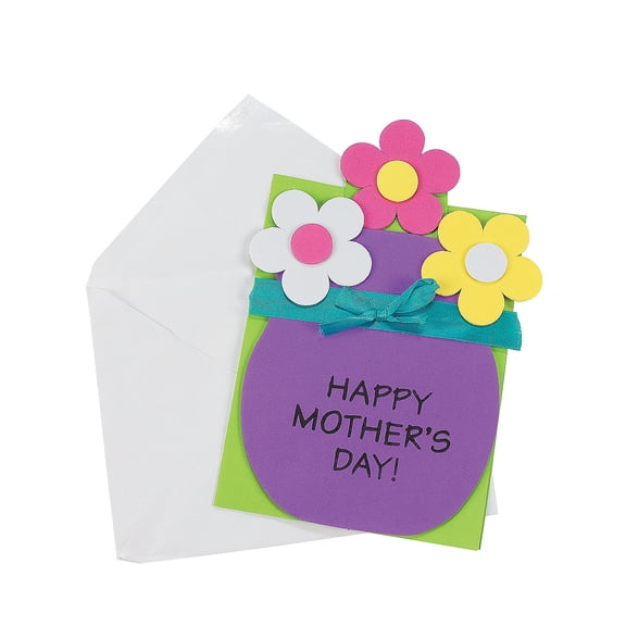 Mother'S Day Pull-Out Card Craft Kit - Craft Kits - 12 Pieces