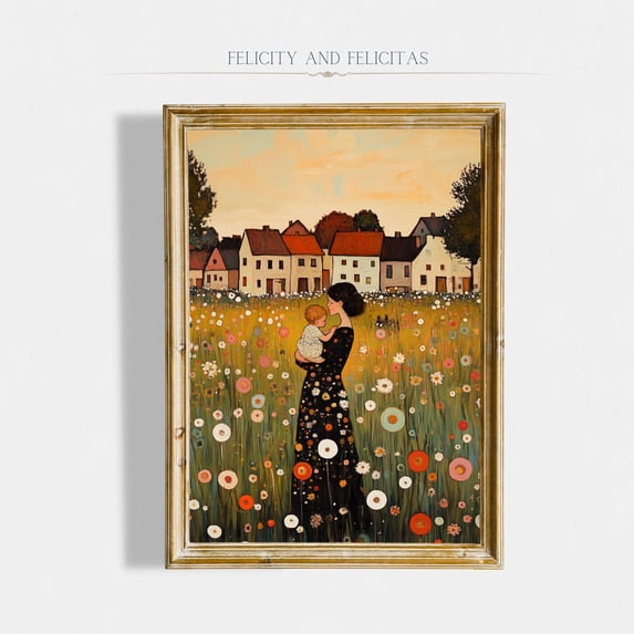 Mother'S Day Wall Art, Happy Mom Day, Floral Mother'S Day Decor, First Mother'S Day Print, Wall Art, Modern Wall Decor, 8x12 UNFRAMED