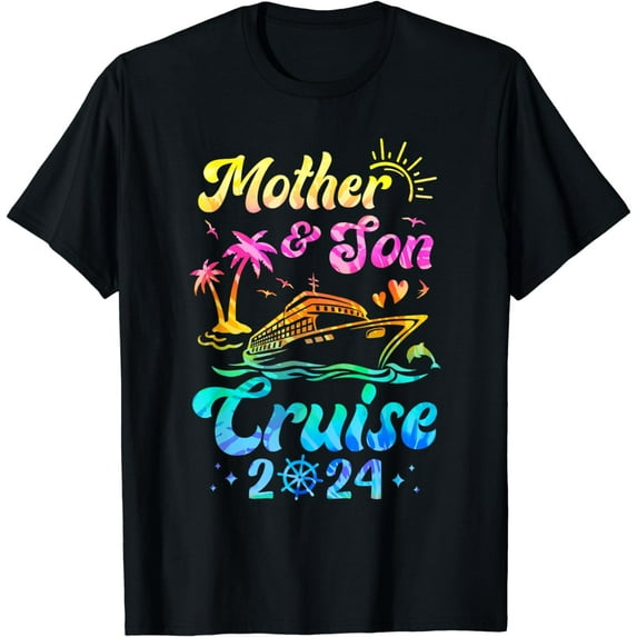 Mother Son Cruise 2024 Family Mom Son Matching Vacation Trip T-Shirt