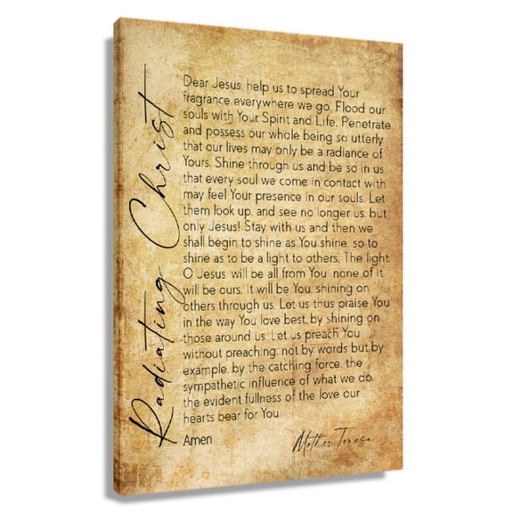 Mother Teresa Prayer Quotes Wall Art Retro Prints Poster for Bedroom Picture Painting Canvas Set Vertical Artwork Modern Home Decor Aesthetic