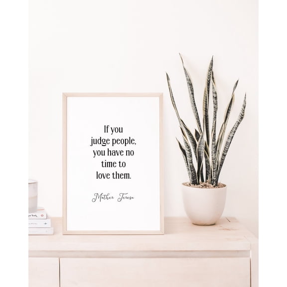 Mother Teresa Quote, Inspirational Wall Art, Quote Wall Art, Bedroom Wall Decor, Typography Poster, Unframed Poster Size 8x12