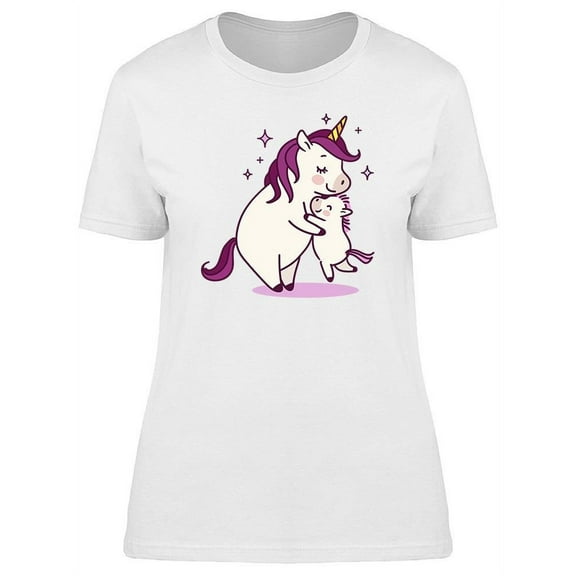 Mother Unicorn Giving A Hug T-Shirt Women -Image by Shutterstock, Female 3X-Large
