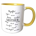 thumbnail image 1 of 3drose, Mother Words- Mothers Day and Every Day for Mom, 11oz Two-tone Yellow Mug, 1 of 6