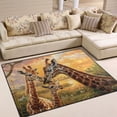 thumbnail image 1 of Mother and Baby Giraffes Love Area Rug Washable 80 x 58 Floor Carpet Mat Non Slip for Bedroom Living Room Home Decor, 1 of 7